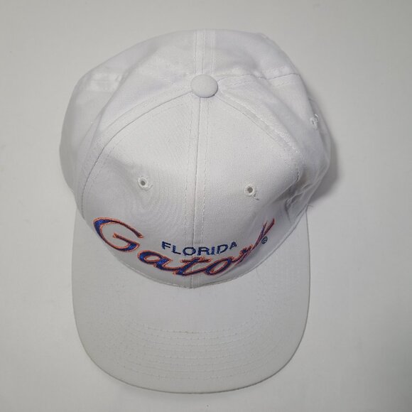 Vintage 90s Florida Gators Script Specialties White Snapback Hat/Cap - Picture 2 of 8
